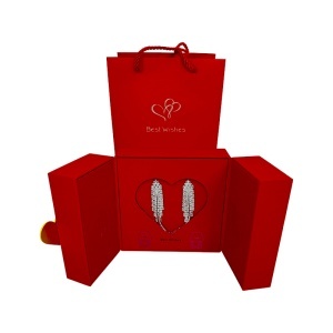Cercei eleganți argintii in caseta de bijuterii romantică „Eternity” - Img 5