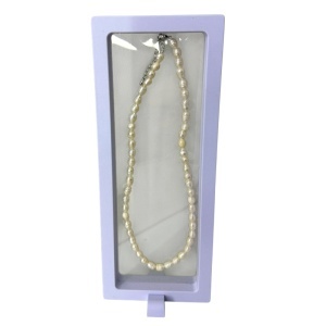 Colier Pearl Grace, din perle naturale de cultura, finisaj sidefat, in cutie eleganta, Alb unt - Img 2