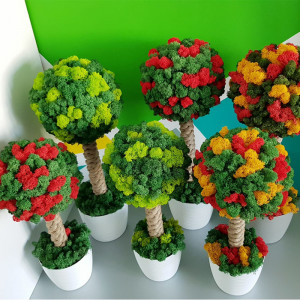 Copacel din licheni stabilizati Autum Tree, 55 cm inaltime, 65 cm circumferinta