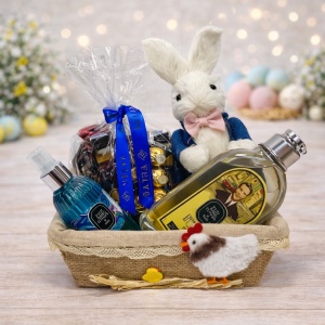 Cos cadou Paste premium pentru barbati cu Jack Daniel's, Finlandia, Alexandrion, Ferrero Rocher si set Eyup Sabri Tuncer