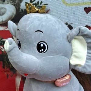 Elefant de plus Trompi, Inaltime 47 cm, Gri