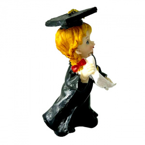 Figurina din rasina, absolventa cu pergament absolvire, 11 cm, - Img 2