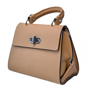 Geanta eleganta, PoshPurse, din piele naturala, de tip business si inchidere laterala, Maro