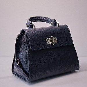 Geanta eleganta, PoshPurse, din piele naturala, de tip business si inchidere laterala, Negru