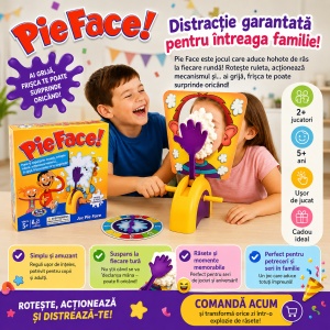 Joc de societate Pie Face, joc amuzant cu frisca pentru copii si familie, 5+ ani - Img 5