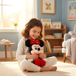 Jucarie de plus Minnie pentru copii, inaltime 35cm, rosu - Img 2
