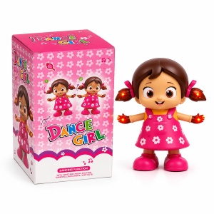 Jucarie interactiva Dance Girl, fetita dansatoare cu muzica, lumini si miscare, Roz - Img 6