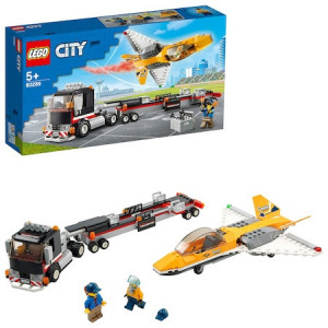 LEGO City Great Vehicles - Transportor de avion cu reactie pentru spectacol aviatic 60289