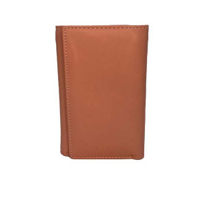 Portofel Hassionses din piele naturala, pentru femei, cu 10 compartimente, roz