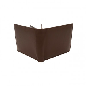 Portofel pentru barbati, Hassionses, piele naturala, maro, 10 x 23 cm
