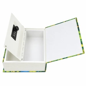 Pusculita seif in forma de carte, cu cifru, model Fluture, Verde - Img 2