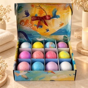 Set Bath Bomb Gift cu 12 bombe efervescente pentru baie, multicolor - Img 5