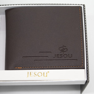 Set cadou pentru barbati JESOU COLLECTION, cutie cu ceas, portofel si curea 15x13 cm, Maro inchis - Img 5