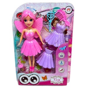 Set fete Frozen, papusa Zana cu accesorii fashion, balsam buze, spuma baie 250 ml si bratara - Img 3