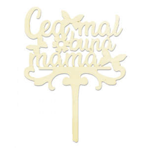 Topper, Ornament Decorativ din lemn "Cea mai buna mama" - Img 1