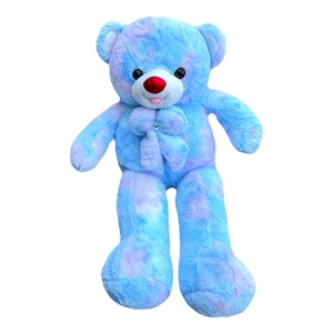 Ursulet de plus Noble, cu papion, Inaltime 74 cm, Albastru