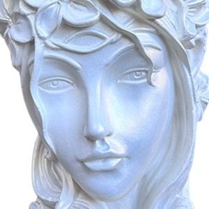Vaza Venus Flower Lady, 33 cm, Alb Sidefat - Img 5
