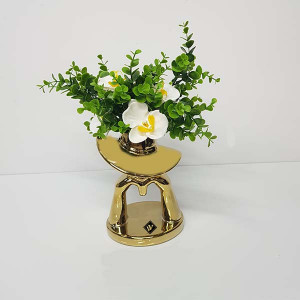 Vaza Venus Lady cu aranjament, gold - Img 2