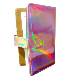 Agenda de notite Halou, cu liniatura si coperta cașerata cu efect multicolor, reflectorizant, 18x12, Roz - Img 2