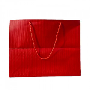 Ambalaj pentru cadouri, tip punga, cu snur, Dimensiuni 38 x 30 x 30, Rosu - Img 5