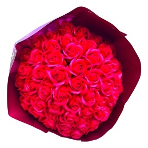 Buchet Royal Red cu 55 trandafiri de sapun - Img 7
