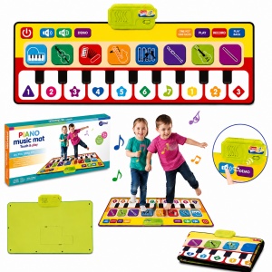 Covor muzical interactiv pentru copii tip pian, cu clape si sunete, 80 cm - Img 2