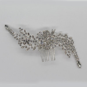 Diadema de par Lora, cu pietre semipretioase, argintie, DL014 - Img 2
