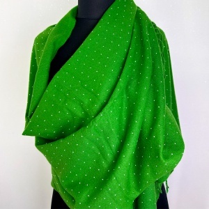 Esarfa Cashmere Sparkle, pentru femei, in cutie cadou, Verde smarald - Img 3