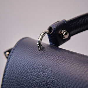 Geanta eleganta, PoshPurse, din piele naturala, de tip business si inchidere laterala, Negru