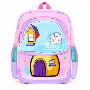 Ghiozdan copii pentru gradinita cu model Baby House, 35×27 cm - Img 3