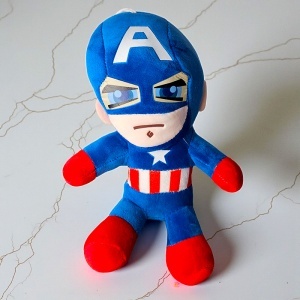 Jucarie de plus supererou Captain America pentru copii, inaltime 28 cm - Img 4