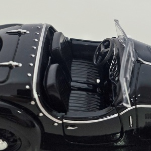 Macheta auto masina vintage Wanderer W23 Cabriolet 1937, model colectie scara 1:32, negru - Img 5