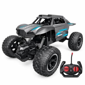 Masina off-road cu telecomanda Warrior Climbing, scara 1:18, tractiune 2WD, gri-negru, 3+ ani