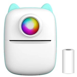 Mini imprimanta foto portabila Bluetooth, termica, 203 DPI, baterie 1000mAh, pentru poze, stickere si notite