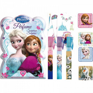 Pachet Childes, ursulet de plus, Set Disney Frozen, Eau de Toilette 9,5 ml, Tatoo, Semn de carte, cutiuta cu trandafiri din sapun si bratara