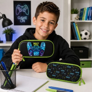 Penar 3D Next Level Gaming, neechipat, negru-verde - Img 3