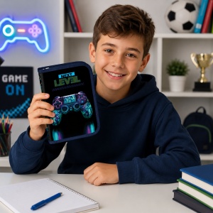 Penar neechipat Next Level Gaming, 1 fermoar, 2 extensii, negru-bleumarin - Img 3