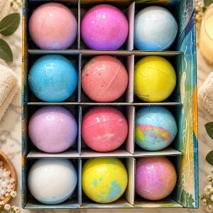 Set Bath Bomb Gift cu 12 bombe efervescente pentru baie, multicolor - Img 2