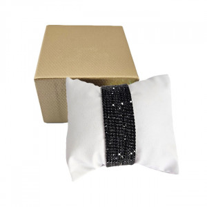 Set bratari elastice With Sparks, cu cristale artizanale, Negru/Argintiu