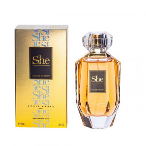 Set cadou fete, Ursulet floral din spuma 25 cm si Parfum She 100 ml