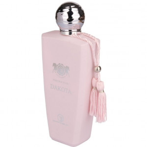 Set cadou fete, Ursulet floral roz cu inima alba din spuma 25 cm si Parfum Grandeur Elite, Dakota, Femei, 100ml
