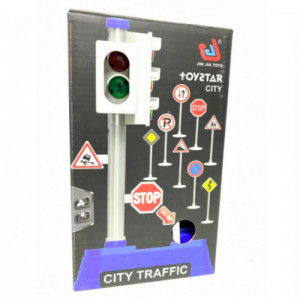Set City Traffic, semne circulatie si semafor electric1