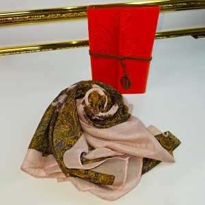 Set esarfa eleganta cu jurnal vintage din piele ecologica - Img 2