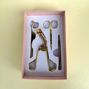 Set patru accesorii pentru stilizarea genelor si sprancenelor, Gold - Img 4