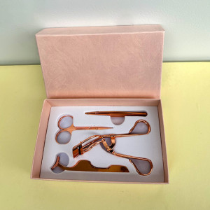 Set patru accesorii pentru stilizarea genelor si sprancenelor, Rose-Gold - Img 4