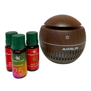 Set relaxare, difuzor aromaterapie si umidificator aer RGB 150 ml cu 3 uleiuri parfumate - Img 3