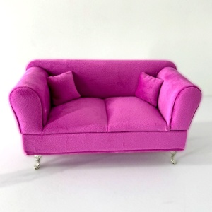 Suport bijuterii sub forma de mobilier, Canapea, Fucsia, 24x13cm