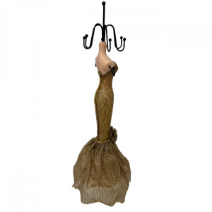 Suport bijuterii sub forma de silueta, Bej inchis, 39cm