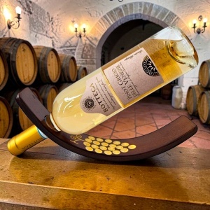 Suport decorativ elegant din lemn pentru sticla bautura cu vin Bottega Pinot Grigio 750 ml - Img 4