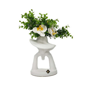 Vaza Venus Lady cu aranjament, white